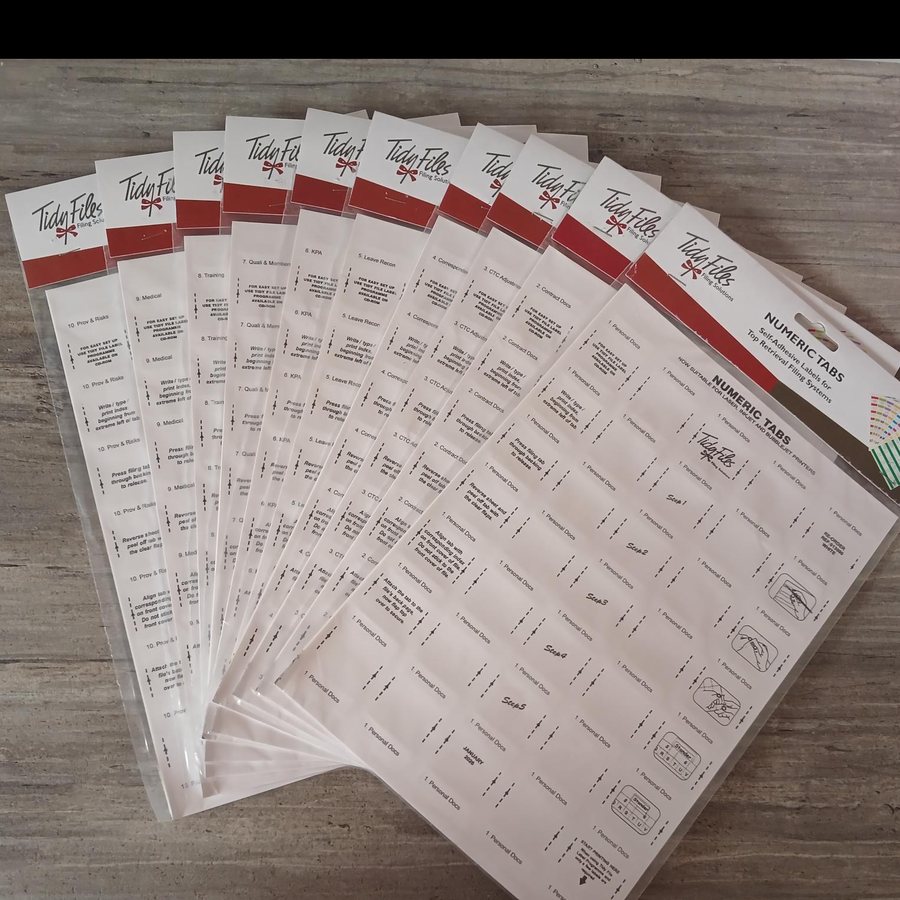 Custom-printed tabs and labels