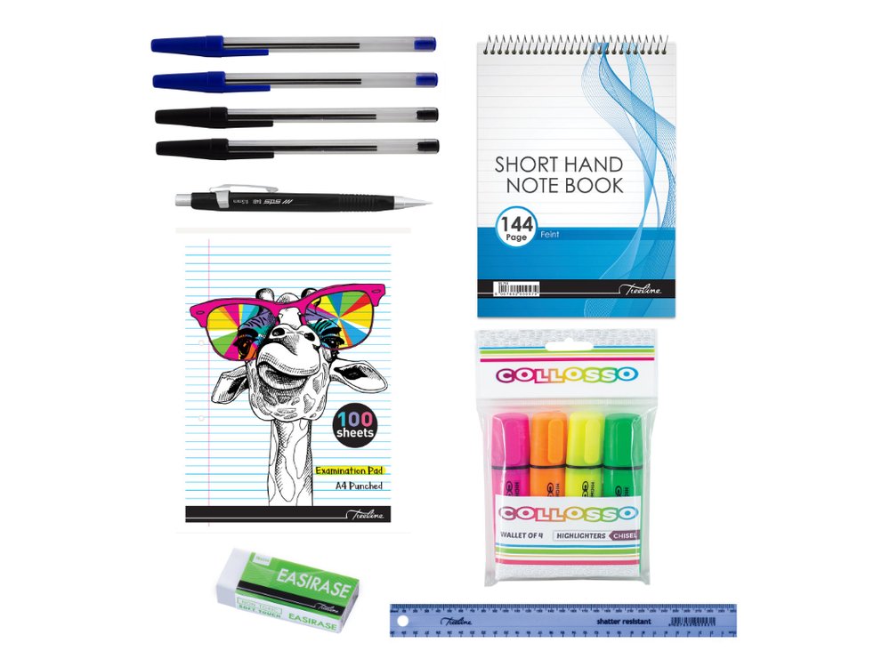 Treeline pens, pads and highlighters
