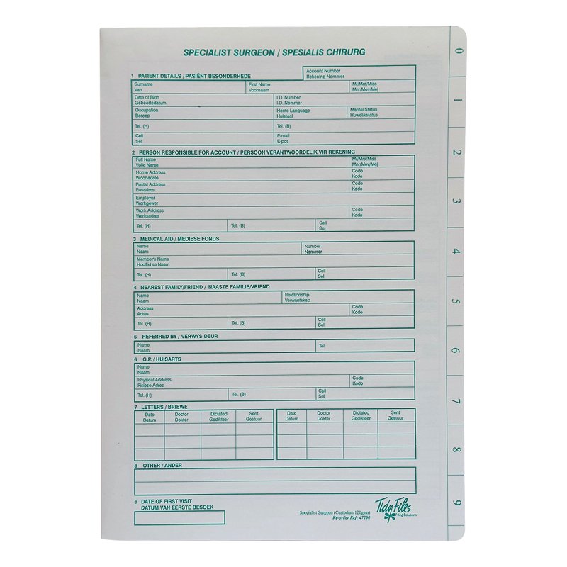 Medical & specialist files
